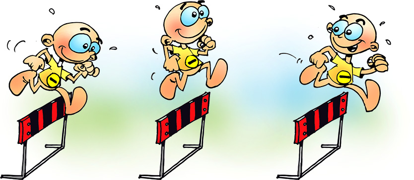 tek čez ovire_clipart