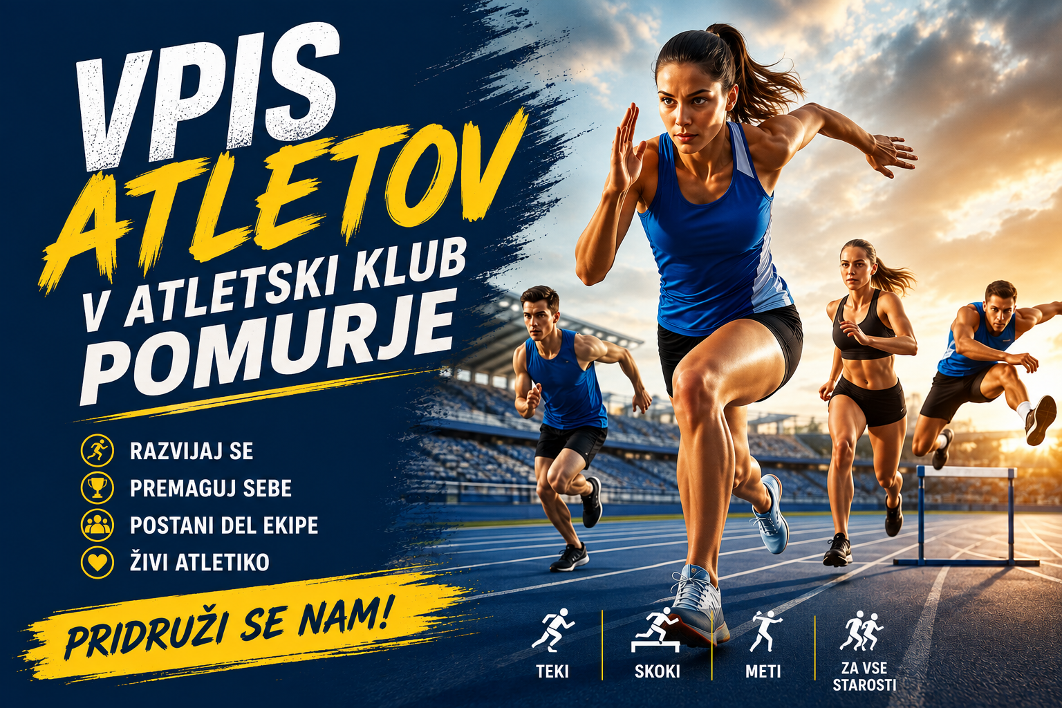 VPIS NOVIH ATLETOV V ATLETSKI KLUB POMURJE